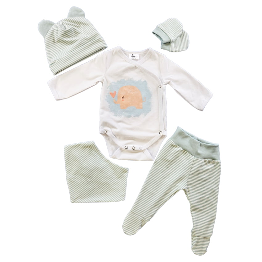 4-piece set for newborn - Sweet Elephant