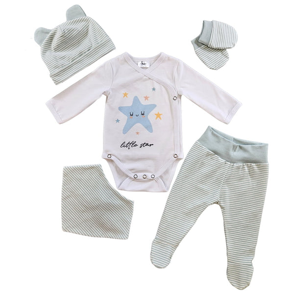 4-dijelni set za novorođenče - Little star