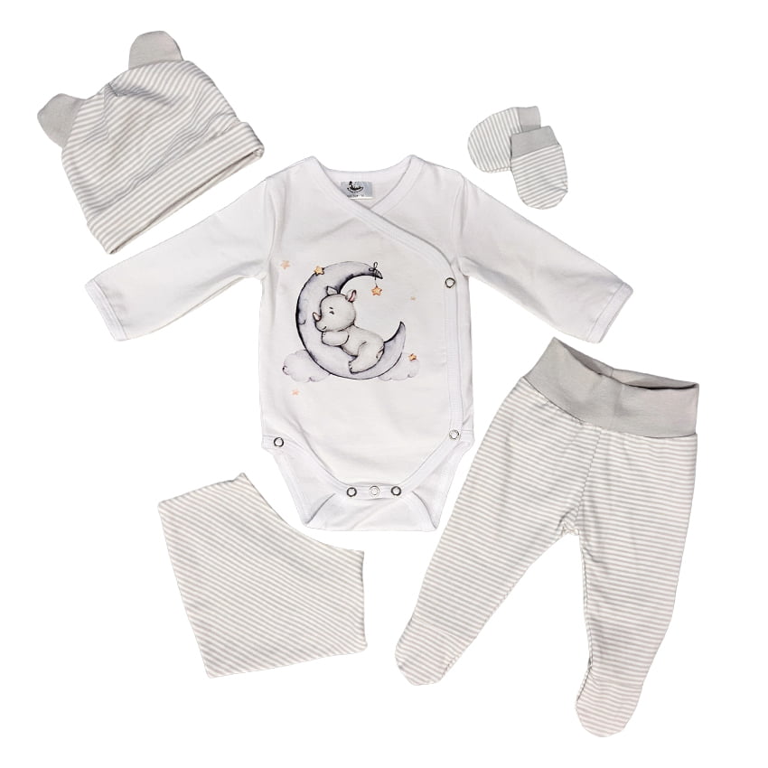 4-piece set for newborn - Sweet Rhinoceros