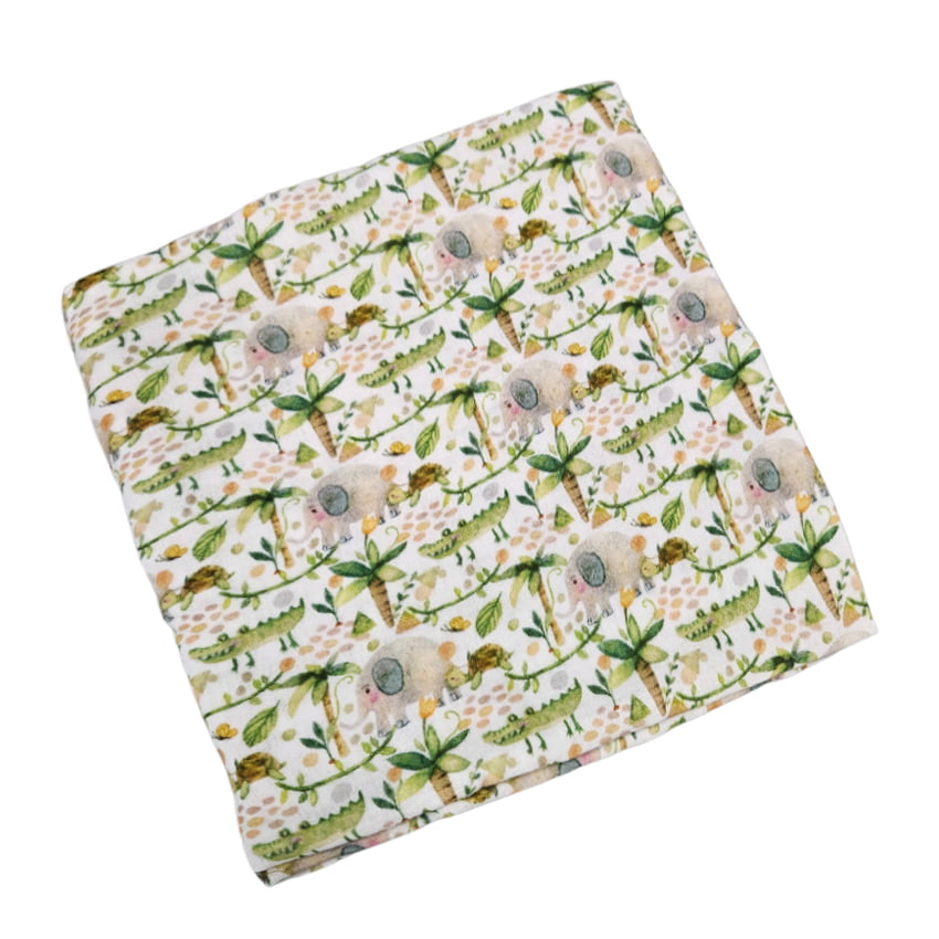 Muslin Tetra Blanket - Elephant and Crocodile