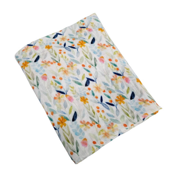 Premium muslin tetra diaper 65x65cm - Orange flowers