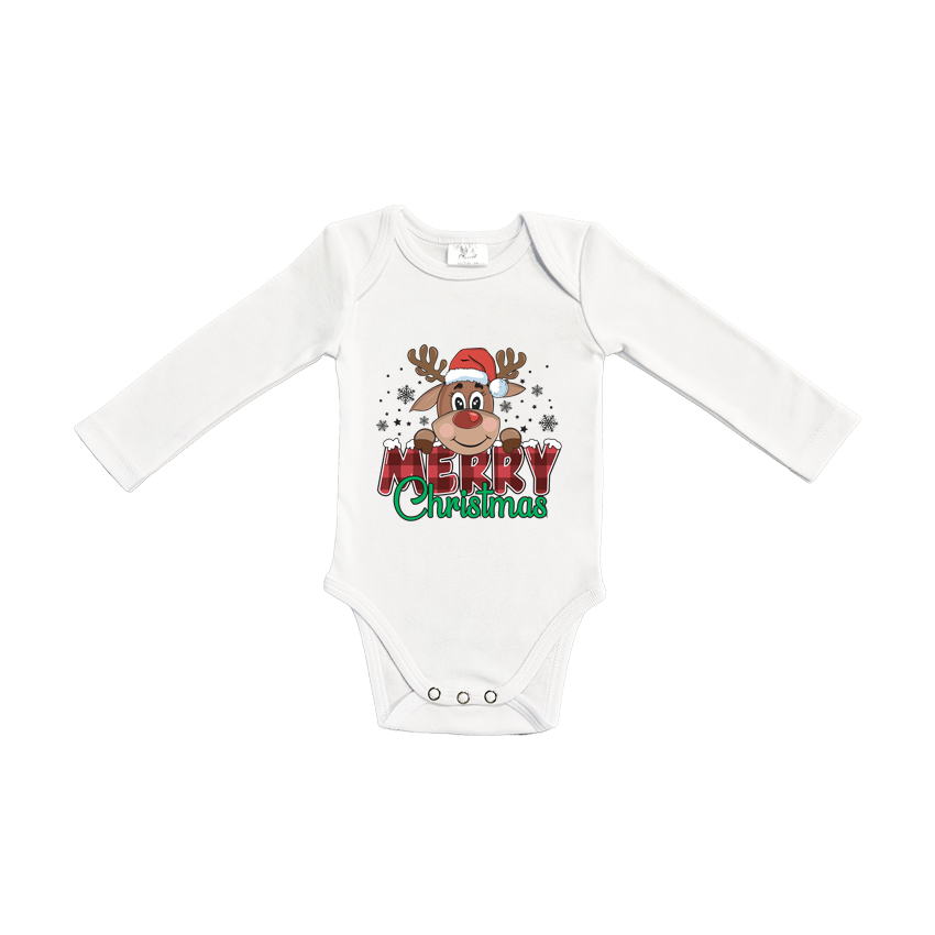 Long Sleeve Bodysuit - Merry Christmas