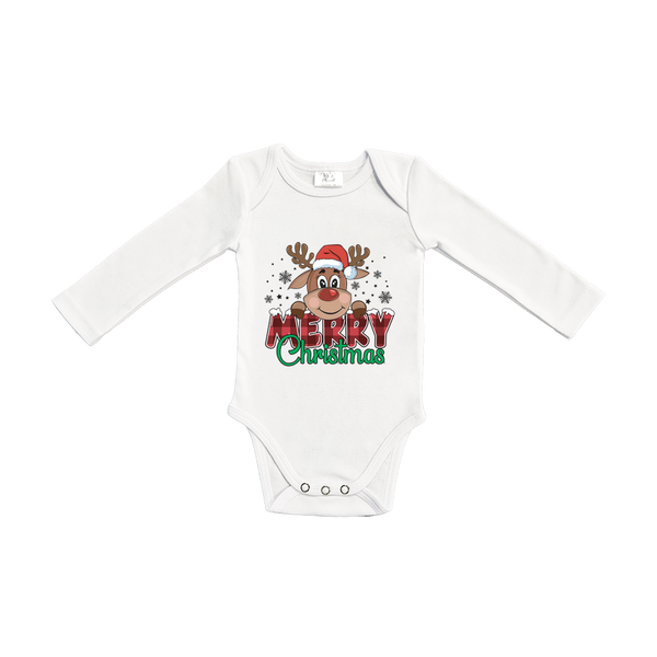 Long Sleeve Bodysuit - Merry Christmas