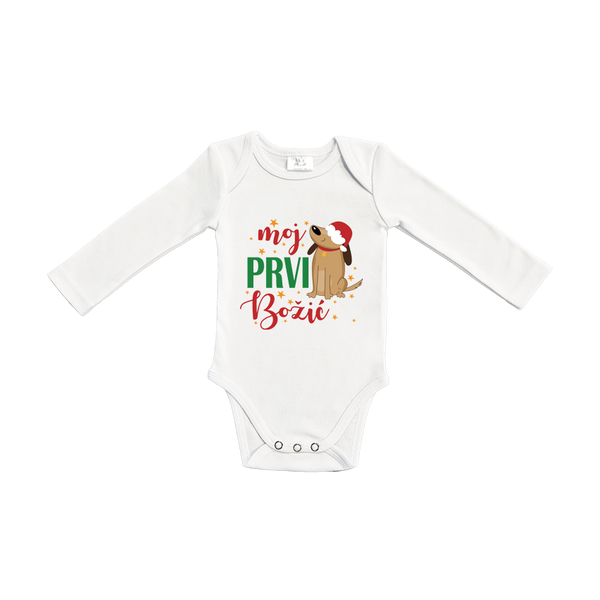 Long Sleeve Bodysuit - My First Christmas