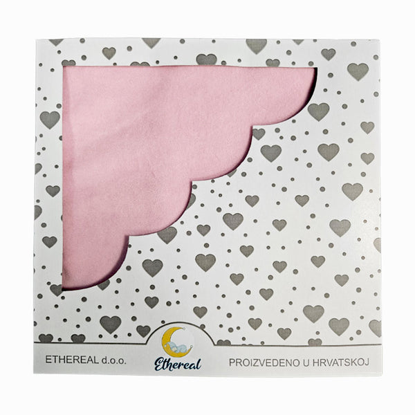 Cotton Velour Blanket 80x100cm - Pink