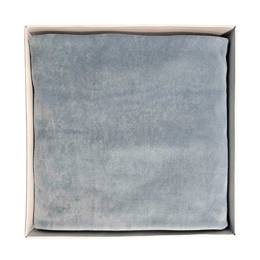 Cotton Velour Blanket 80x100cm - Ash Blue