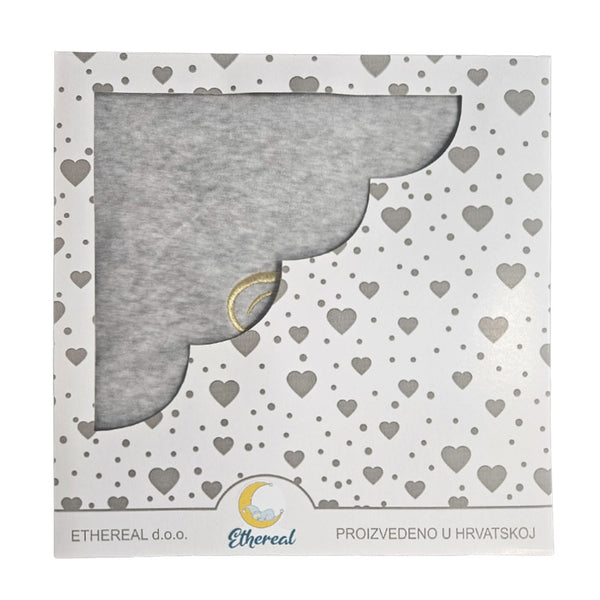 Personalizirana pamučna velur dekica 80x100cm - Siva