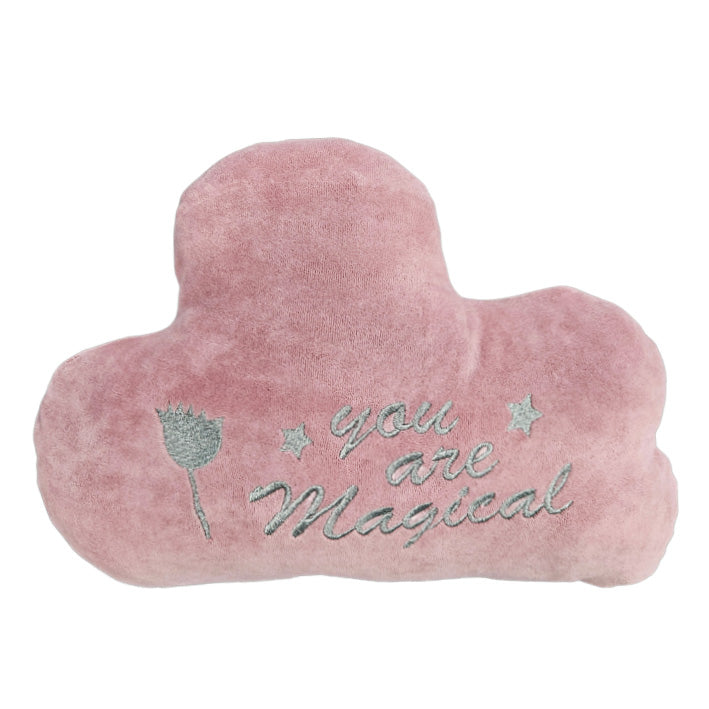 Personalizirani dekorativni jastučić u obliku oblaka od pamučnog baršuna - Retro ljubičasta