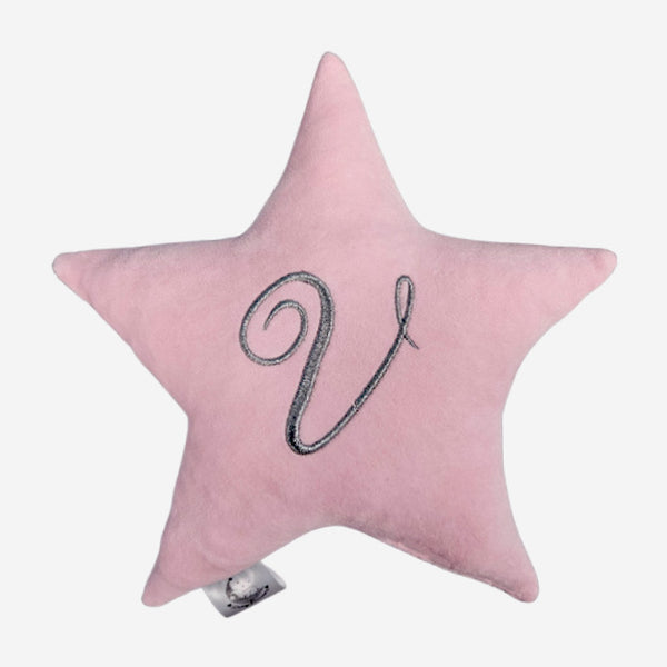 Cotton Velvet Decorative Star Pillow Personalized - Pink