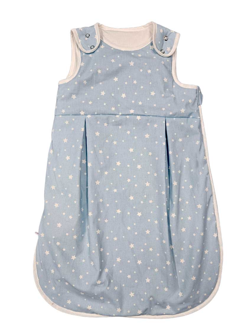Classic Sleeping Bag with Filling - Blue with White Stars