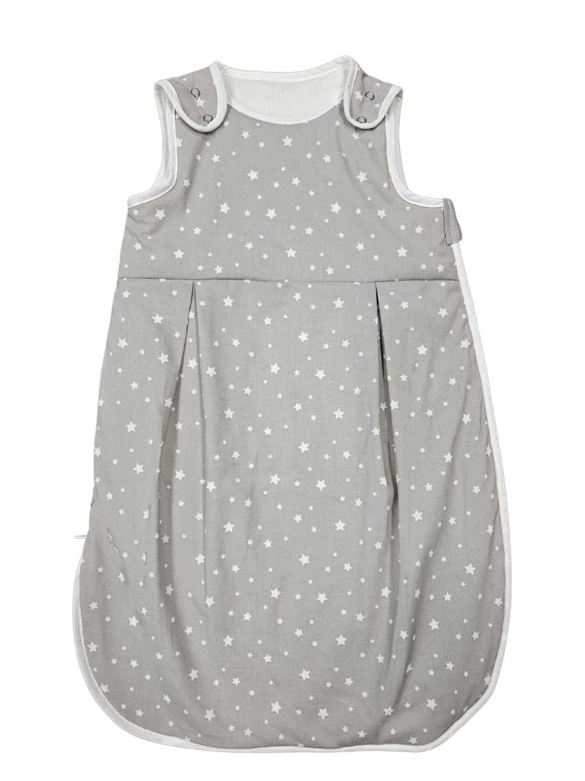 Classic Sleeping Bag with Filling - Gray with White Stars