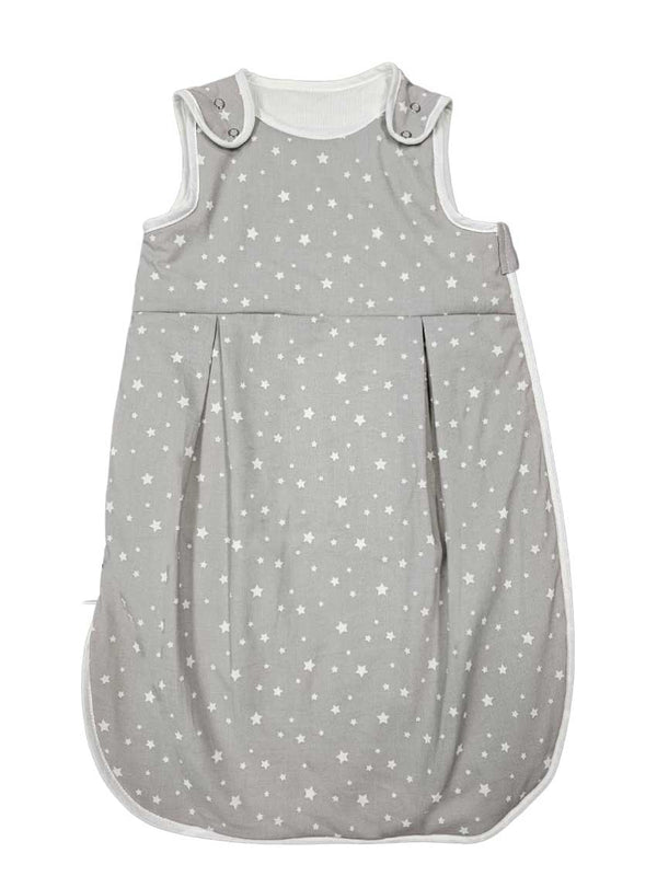 Classic Sleeping Bag with Filling - Gray with White Stars