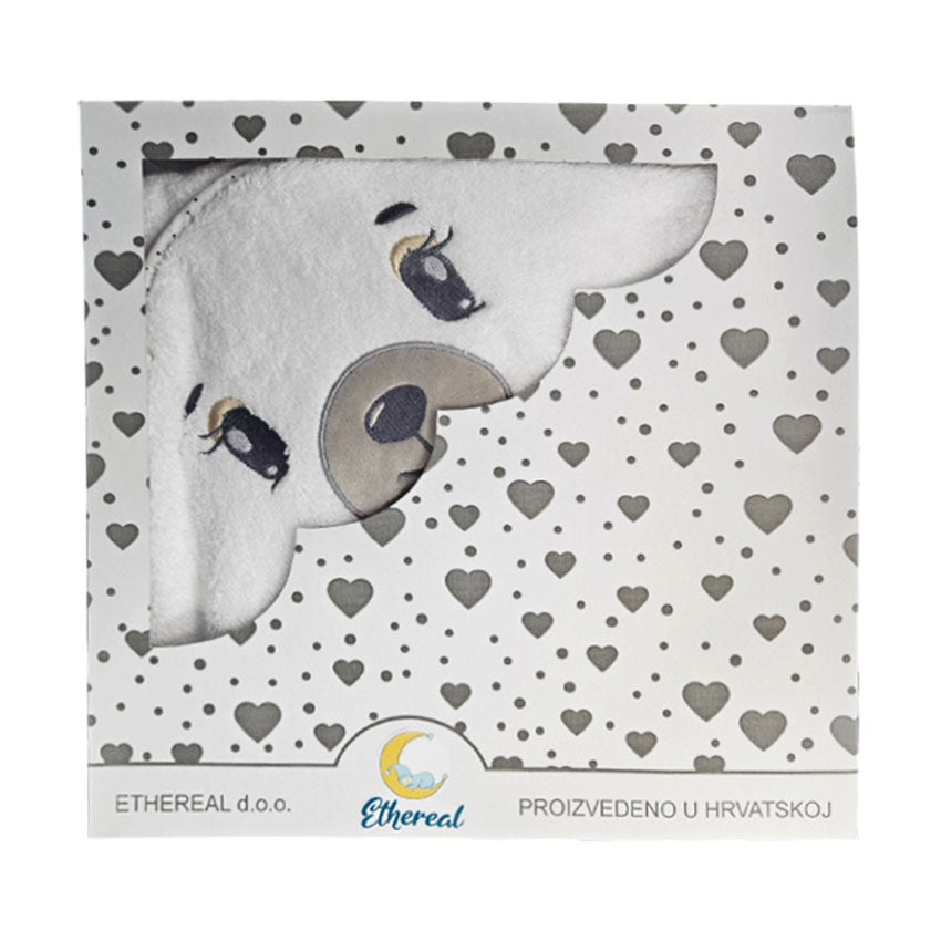 Cotton Towel 75x75cm - Embroidered - Bear
