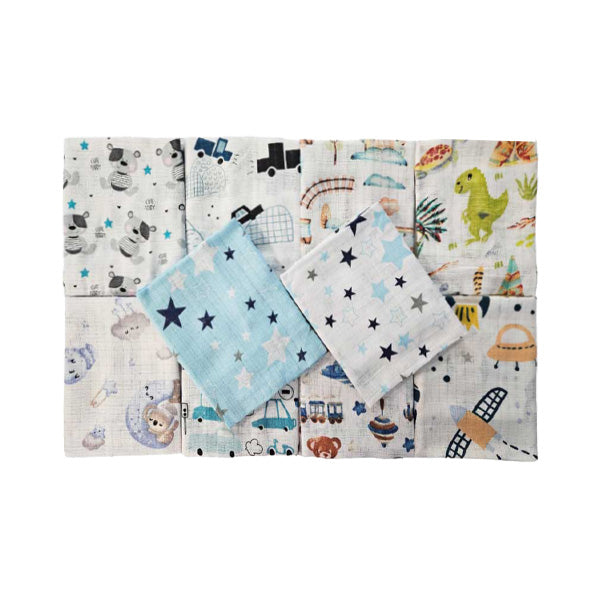 Set dječjih tetra pelena pamuk 70x70cm - Set 10/1 - Muški