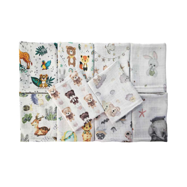 Set pamučnih tetra pelena 70x70cm - Set 10/1 - Neutralni