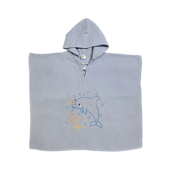 Muslin Poncho - Happy Dolphin