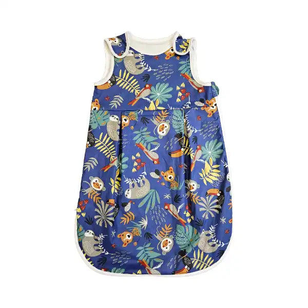 Tanja two-layer classic sleeping bag - Jungle - blue