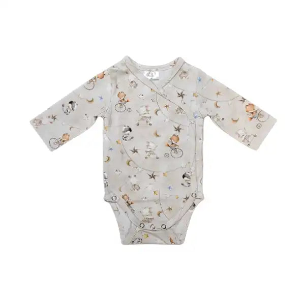 Baby Bodysuit - Beige Animal