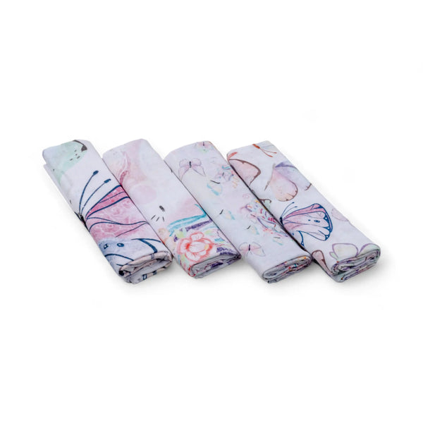 Set of Children's Premium Cotton Tetra Diapers 70x70cm in Gift Box - Set 4/1 - Wonderful World