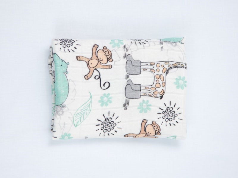 Children's Bamboo Tetra Diaper 75x75 - Giraffes