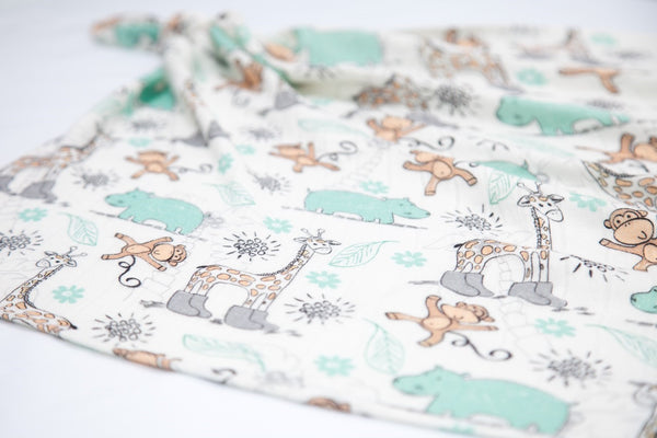 Children's Bamboo Tetra Diaper 75x75 - Giraffes