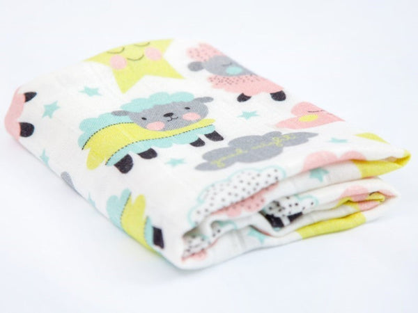Bamboo Tetra Diaper - Colorful Sheep