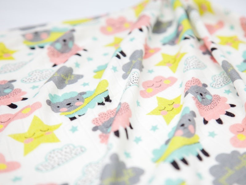 Bamboo Tetra Diaper - Colorful Sheep