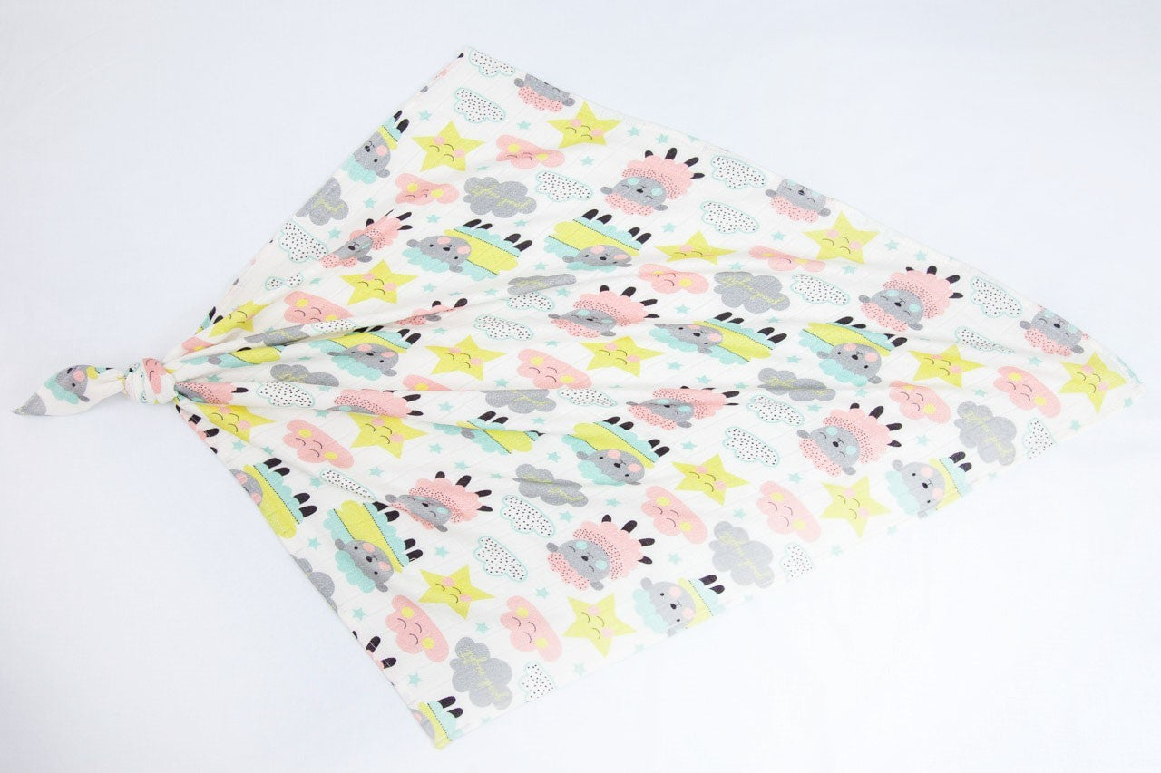 Bamboo Tetra Diaper - Colorful Sheep