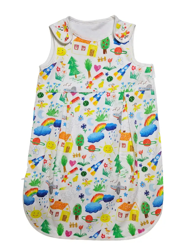Tanja two-layer classic sleeping bag - Kids drawing