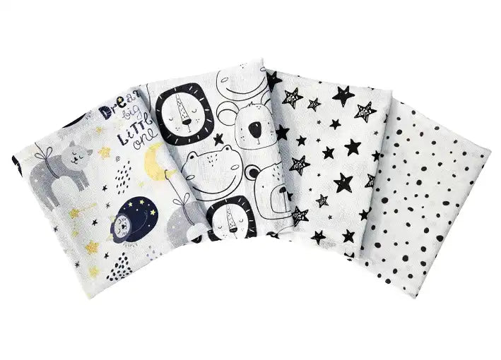 Premium cotton tetra cloths - set 4/1 set - Dream big rainbow