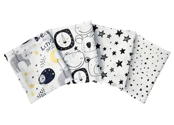 Premium cotton tetra cloths - set 4/1 set - Dream big rainbow