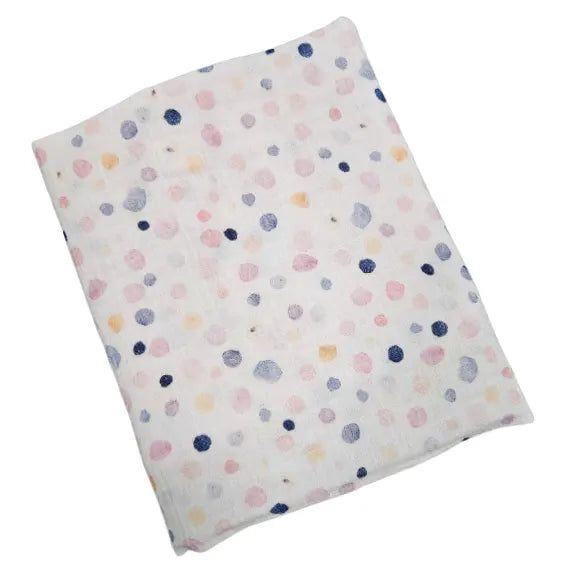 Premium muslin tetra diaper 65x65cm - Pink spots
