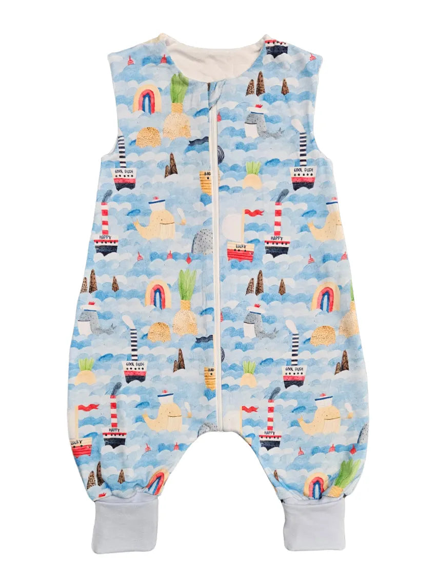 Tanja Two-Layer Sleeping Bag with Legs - Sea