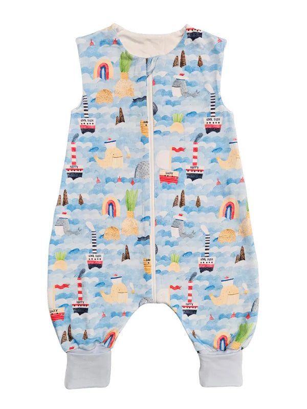 Tanja Two-Layer Sleeping Bag with Legs - Sea