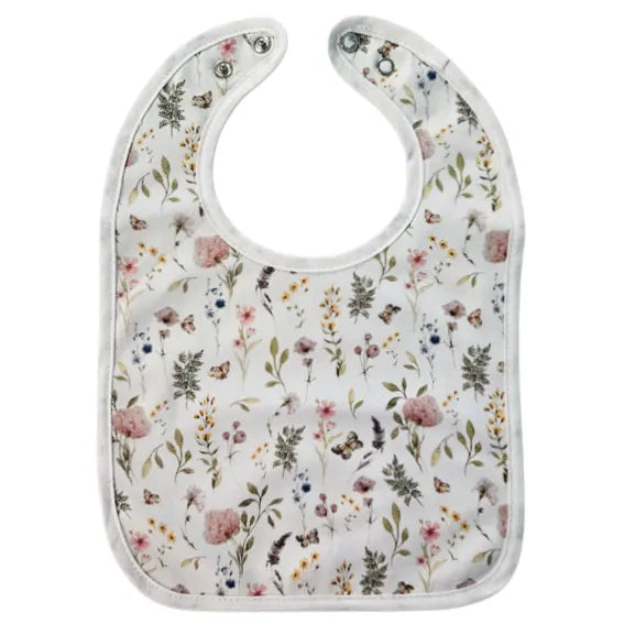 Bib with Waterproof Backing - Flowers