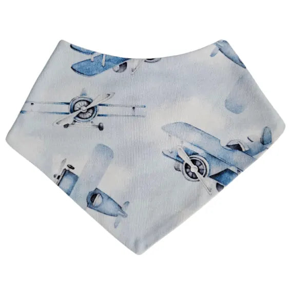 Bib scarf - Blue airplanes