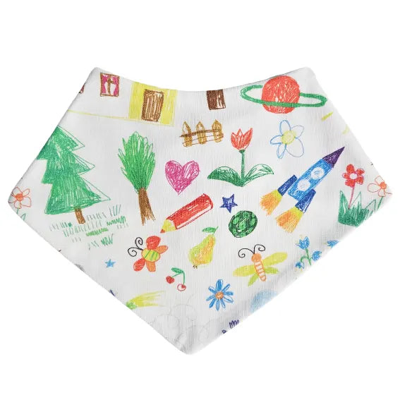 Bandana Bib - Kids Drawing