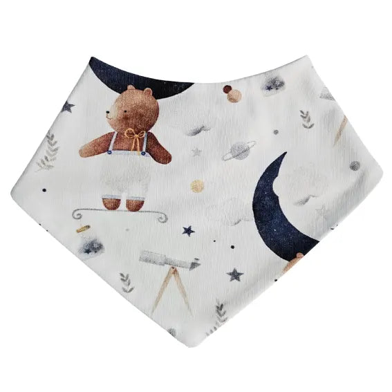Bib scarf - Bear reaching the moon