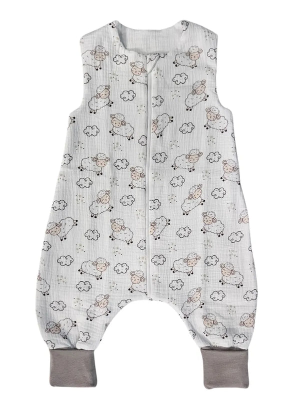 Muslin Double Layer Summer Sleeping Bag with Legs – Sleepy Sheep