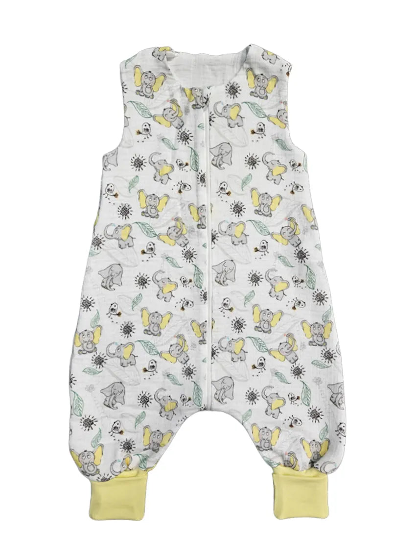 Muslin Two-Layer Sleeping Bag with Legs – Dreamer Elephant