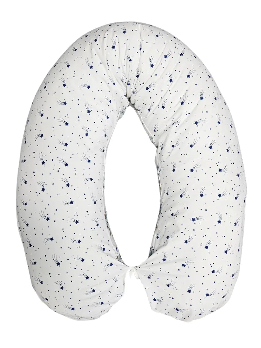 Nursing and Sleeping Pillow 170 cm with Cotton Cover - Dream big rainbow