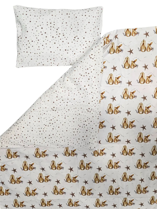 Bedding set 60x120cm - 2-piece - Bunnies and stars