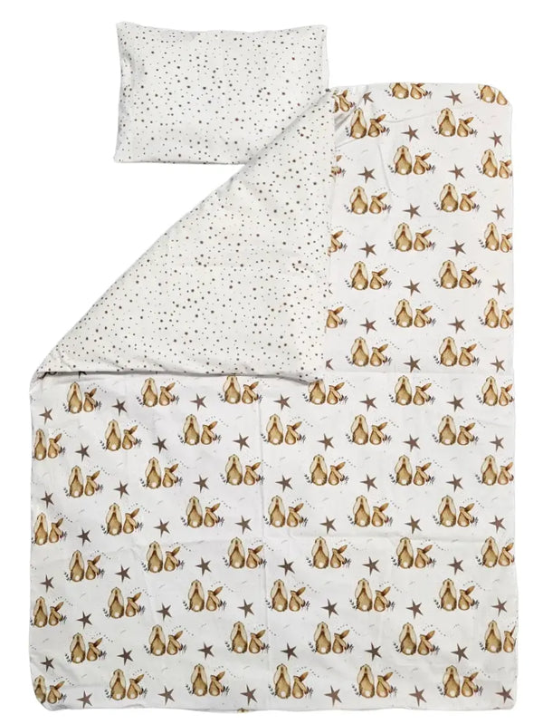 Bedding set 60x120cm - 2-piece - Bunnies and stars