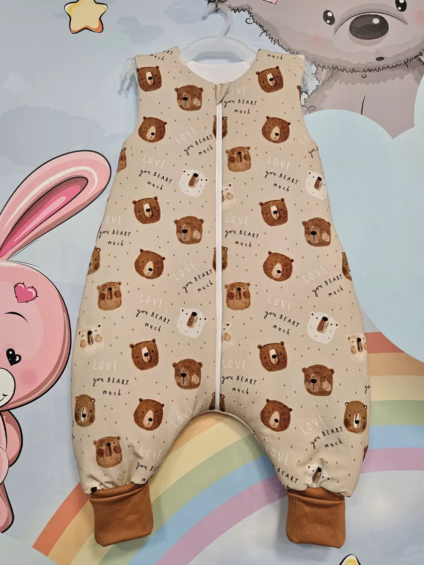 Thick Cotton Sleeping Bag with Legs and Filling - Love you beary much