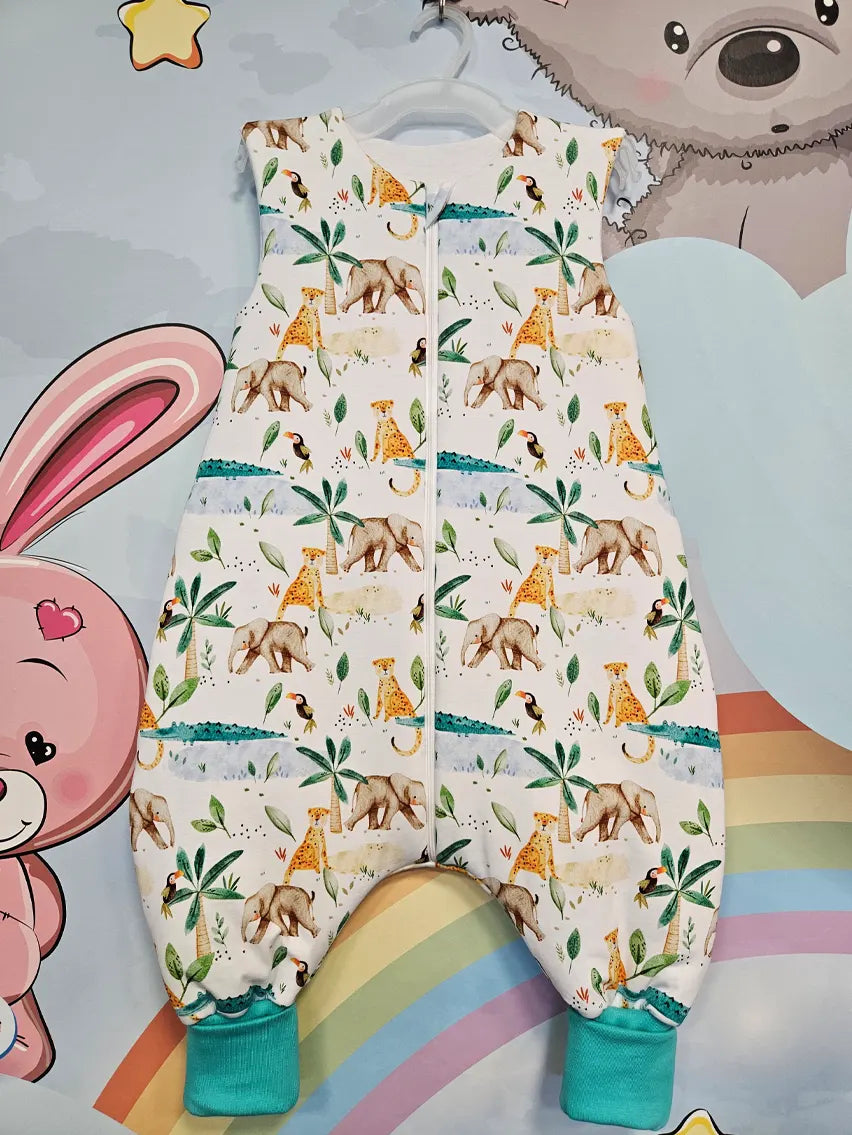 Thick Cotton Sleeping Bag with Legs and Filling - Safari