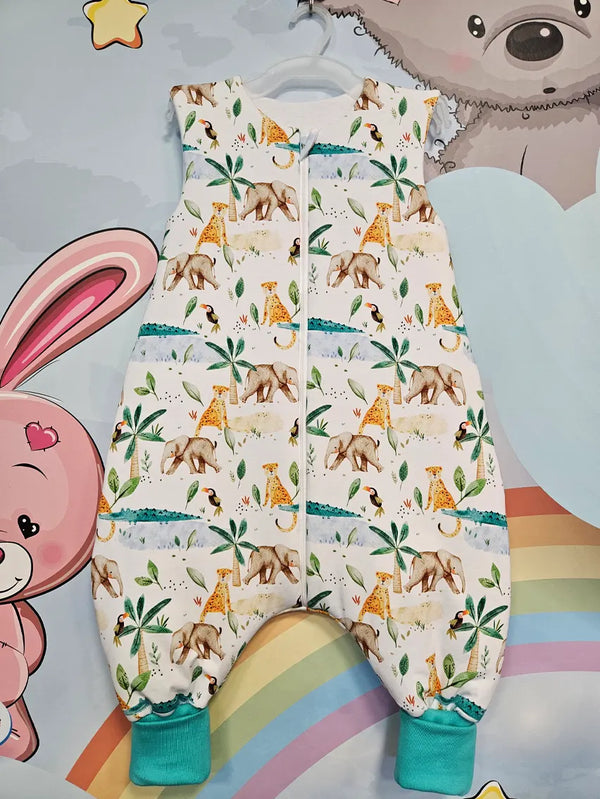 Thick Cotton Sleeping Bag with Legs and Filling - Safari