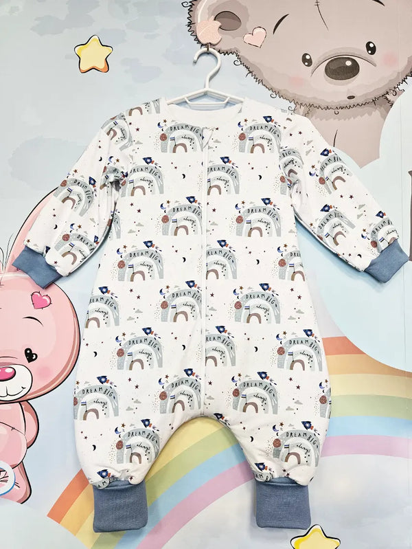 Thick Cotton Sleeping Bag with Legs, Sleeves, and Filling - Dream big rainbow
