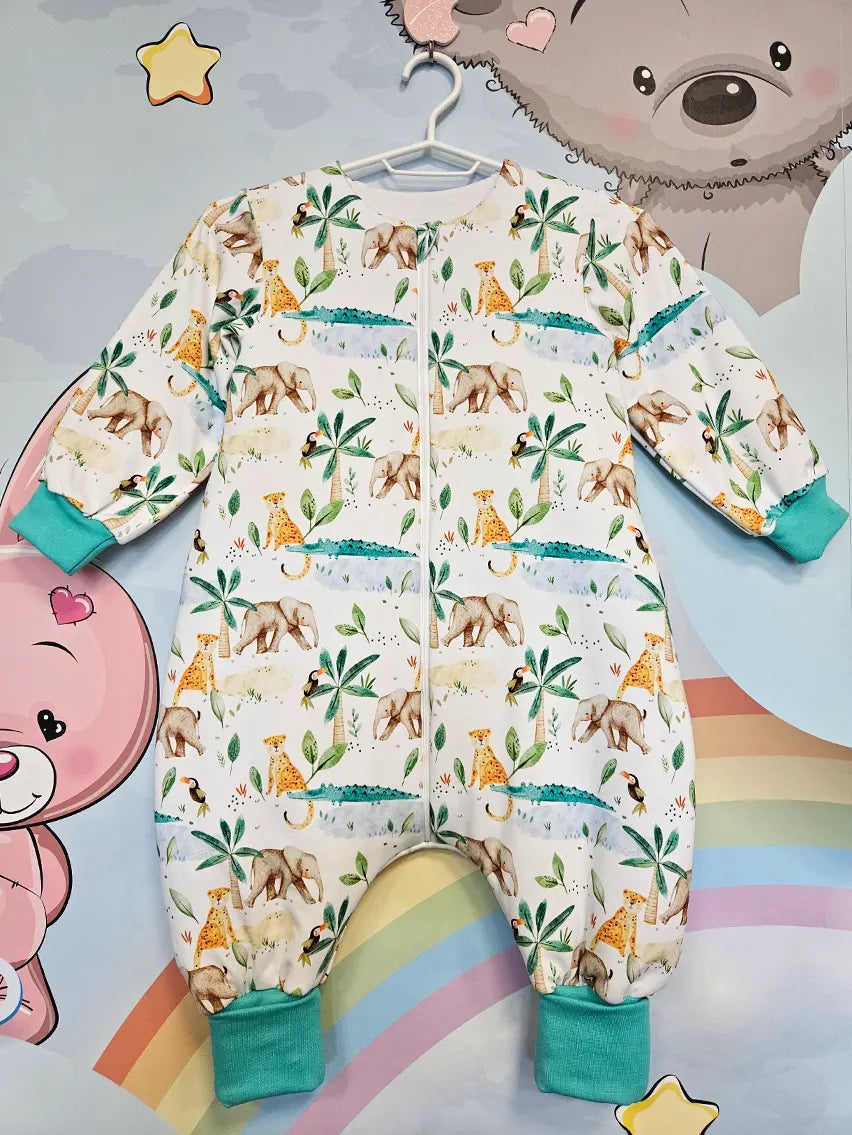 Thick Cotton Sleeping Bag with Legs, Sleeves, and Filling - Safari