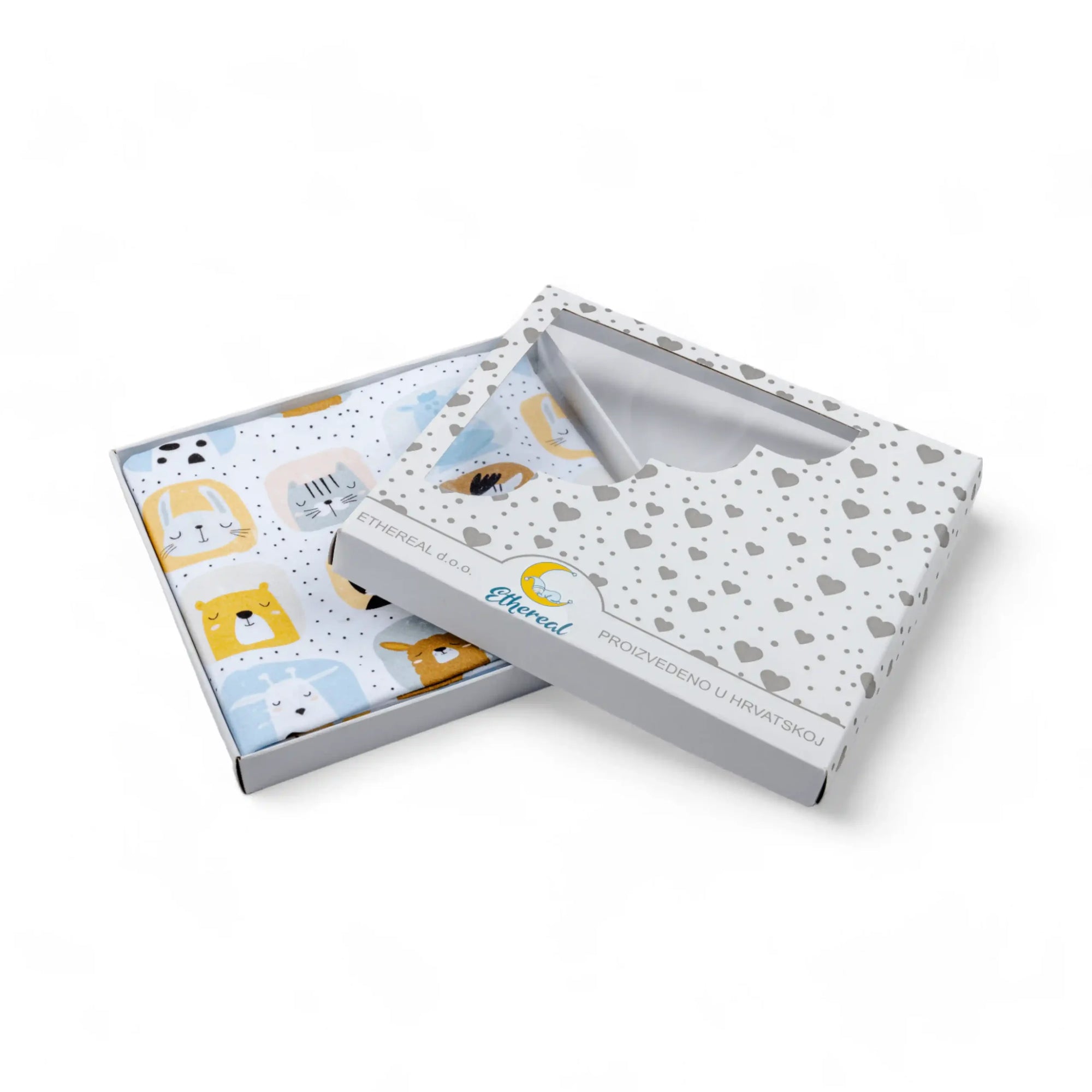 Premium Cotton Double Layer Blanket - Animals and Dots