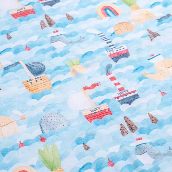 Premium Cotton Double Layer Blanket - Sea